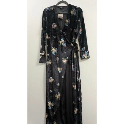 ZARA Long Floral Velvet Kimono Women's Size S - Image 1 of 4