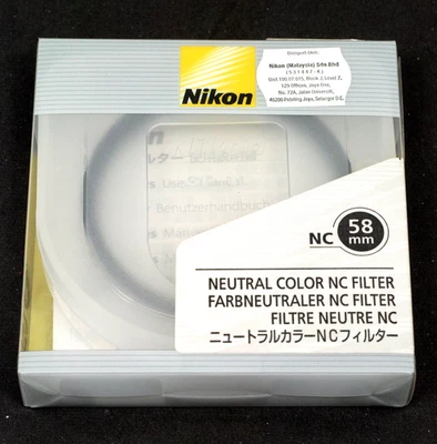 Nikon 58mm Neutral Color NC Filter - Mint in Box! - Image 1 of 2