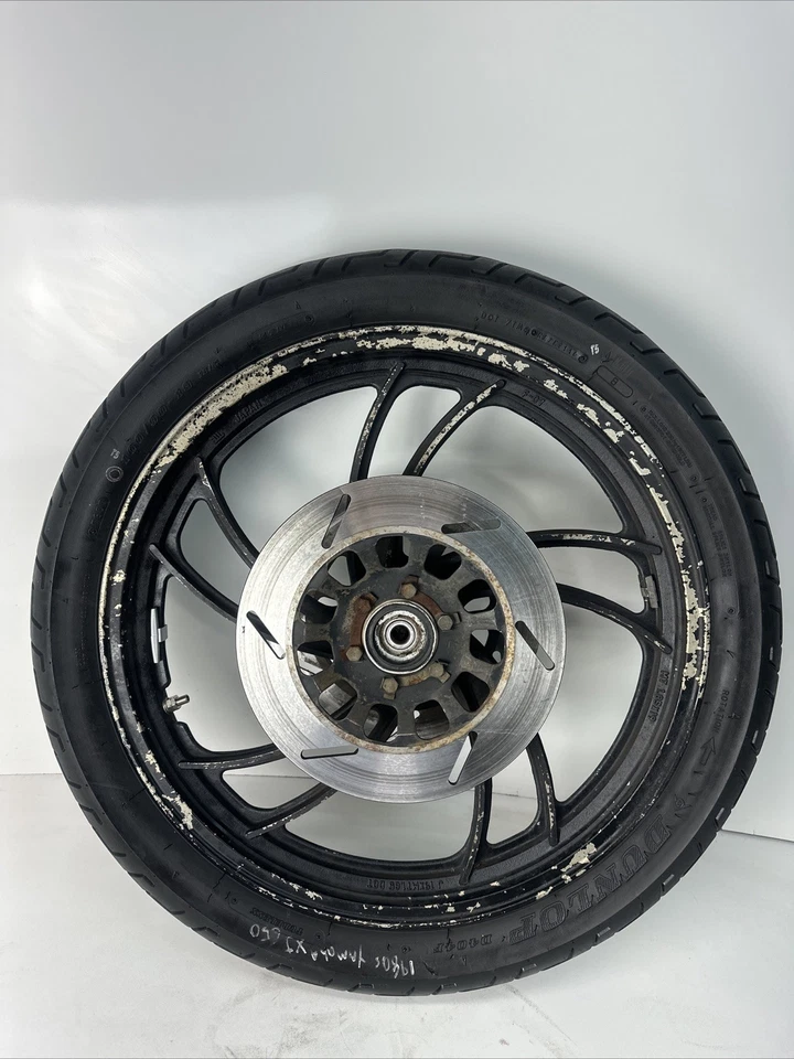 Yamaha XJ650 1980 Maxim motocicleta medianoche nebular llanta delantera negra Foto 1 de 4