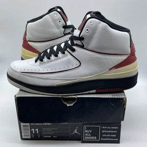 Size 11 - Air Jordan 2 Retro 2004 White Black Suede Leather (308308-161) - Picture 1 of 9