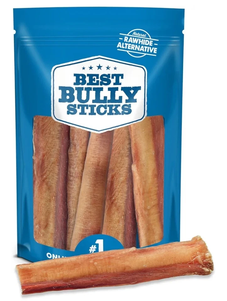 Best Bully Sticks Thick 6 polegadas Bully Sticks para cães - 5 unidades (pacote com 1) -... - Imagem 1 de 1