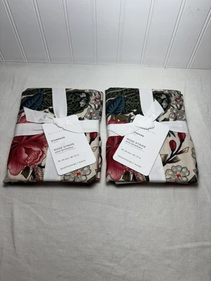 Fundas reversibles Pottery Barn rosa a rayas florales ~ par Foto 1 de 4