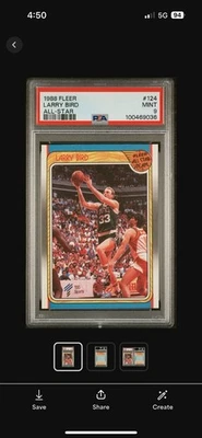 Fleer 1988-89 - All-Star Larry Bird #124 Foto 1 de 3