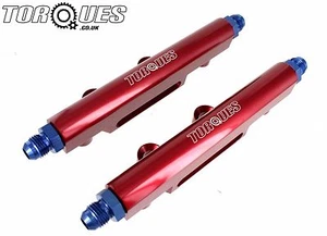 Torques Red Fit Subaru Impreza 2002-2008 STI Top Feed HighFlow Billet Fuel Rails - Picture 1 of 5