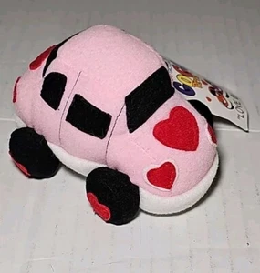 Vintage 1999 Pink Ganz GoGo Love Bugs Car Vibrating Plush Pull String Working - Picture 1 of 6
