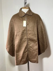 Alpaca Camel Cape Poncho CAMARGO Peru Wool Caramel NWT - Picture 1 of 7