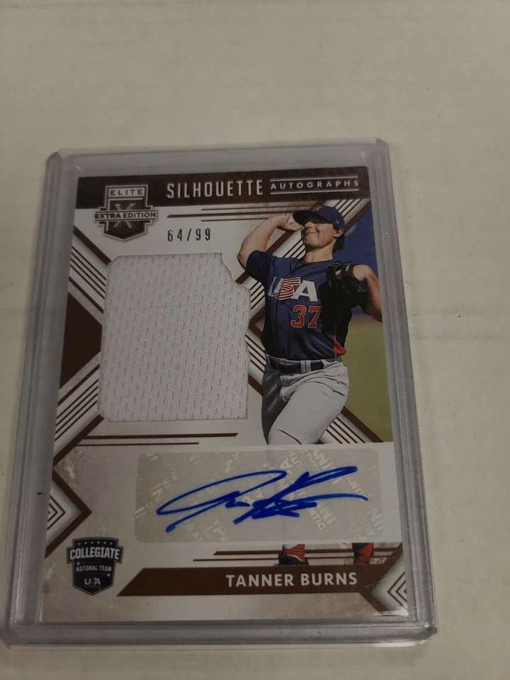 2018 PANINI ELITE EXTRA EDITION SILHOUETTE AUTO PATCH TANNER BURNS 64/99 - Image 1 of 1