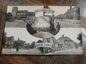 Saluti dalla grande tabella, cartolina fotografica Great Britannian RPPC - Foto 1 di 2
