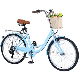 26" Women's Beach Cruiser, 7-Speed, Comfortable Ride with Retro Style - Picture 1 of 8