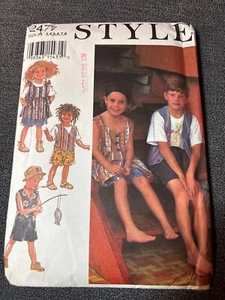Vintage Style 2477 Sewing Pattern for Kids Casual Outfits - Sizes 3 4 6 7 8 uncu - Picture 1 of 5