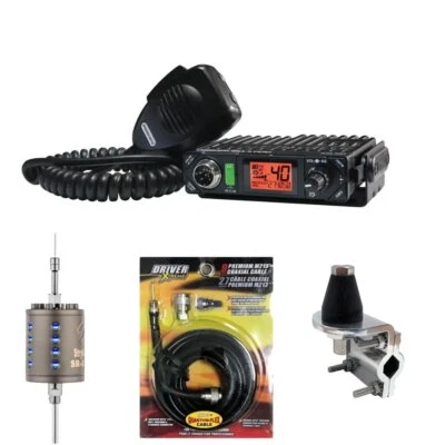 PRESIDENT BILL II AM/FM CB Radio, Stryker SR-A10, Montaje DRX, Cable DRX, Combo Foto 1 de 4