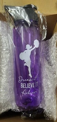 Inbagi 12-Piece Cheer Water Bottle Set Purple BPA-Free Sports - Image 1 of 4