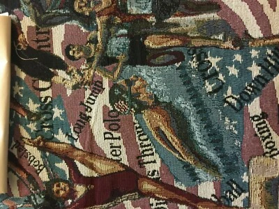 Vintage Olympic Sports Tapestry Fabric Bobsled Long Jump Cross Country 27 X 27 Foto 1 de 4