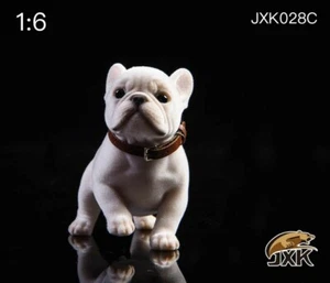 JXK 1:6 JXK028C Französische Bulldogge Haustier Welpe Tier Statue für 12" Actionfigur Spielzeug - Bild 1 von 4