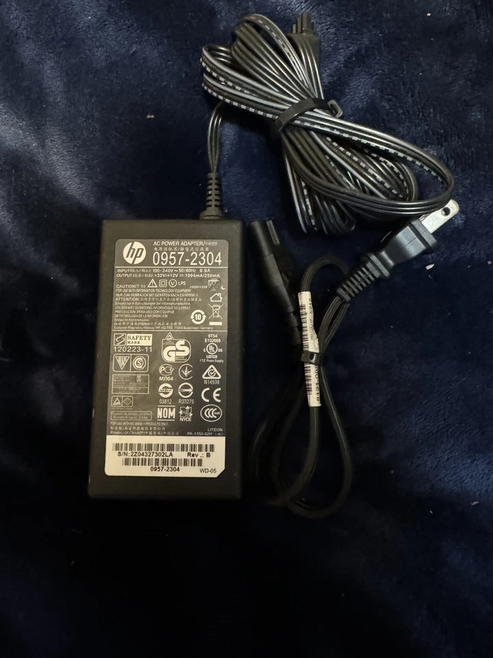 OEM Genuine HP Printer 6700 7520 AC Power Supply Adapter w/ Power Cord 0957-2304 - Image 1 of 1