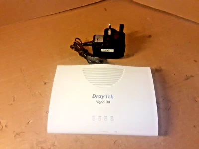 DRAYTEK VIGOR 130 ADLS/VDSL 2 ROUTER  FTTC BT INFINITY MODERN WITH PSU - Image 1 of 4