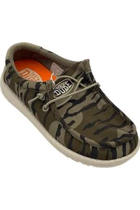 Hey Dude Kid Boy's Wally Mossy Oak Original Bottomland Loafer Camo - Picture 1 of 3