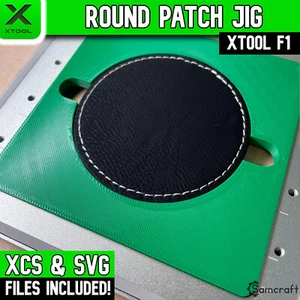 xTool F1 Round Patch Jig, Circle Hat Patch Jig, xTool Laser Jig, Laser Template - Picture 1 of 7