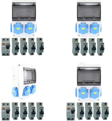 ESL ELECTRIC Stromverteiler mit Sicherung Steckdosenverteiler Baustromverteiler Wandverteiler