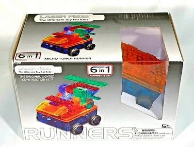 Car Runners Building Blocks Laser Pegs Lighted Construction Toy 6 in 1 Motorized - Image 1 of 4