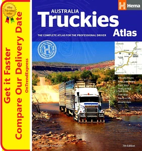 AUSTRALIA TRUCKIES ATLAS HEMA MAPS 7TH EDITION REST AREAS TRUCK STOPS - Picture 1 of 8
