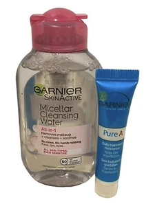 Garnier Skin Naturals Pure A Daily Treatment Moisturizer +Micellar Cleansing H2O - Picture 1 of 6
