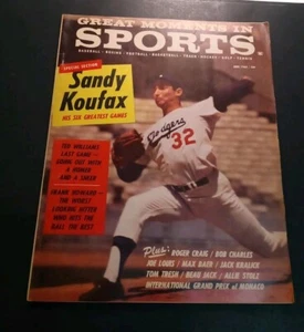 Vintage 1964 Great Moments in Sports Magazine Sandy Koufax VG/EX Ted Williams - Picture 1 of 12