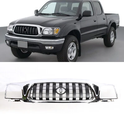 Chrome Front Bumper Grille For Toyota Tacoma 2001 2002 2003 2004 Grill Lower Foto 1 de 4