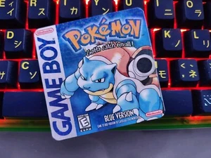 Pokémon Blue Version Box Art Game Boy Blastoise Retro Nostalgia Sticker - Picture 1 of 5