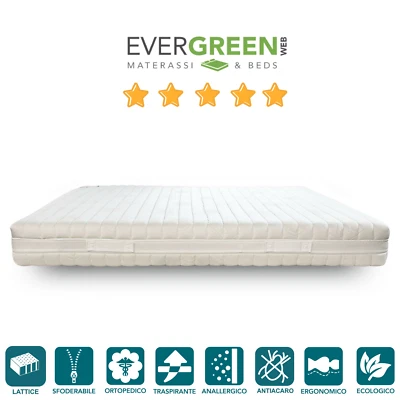 PROMO Materasso in Lattice e Cocco Ortopedico Anallergico Ergonomico Sfoderabile - Immagine 1 di 4