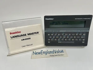 Vintage 1987 Franklin Computer Language Master Dictionary Thesaurus LM2000 - Bild 1 von 7