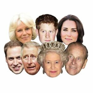 Royal Celebrity Face Mask Royal Family Jubilee Party Platinum Fancy Dress Street