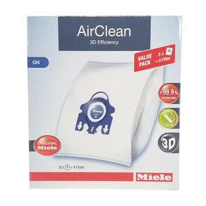 Sacchetti aspirapolvere Miele AirClean confezione 3D tipo GN confezione da 5 + 1 filtro SCATOLA APERTA - Foto 1 di 4