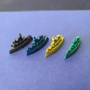 Tiny Metal Battleships VINTAGE Game Pieces Tokens - Picture 1 of 1