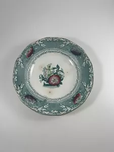 Antique 19th-Century Staffordshire Wooliscroft Excelsior Transferware RARE green - Picture 1 of 3