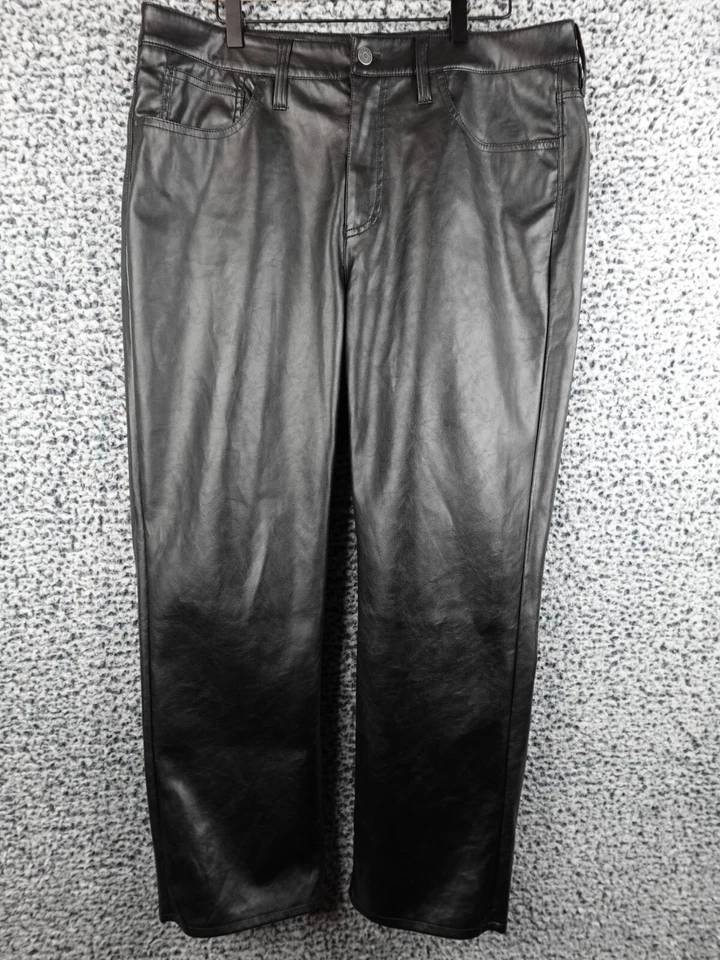 Pantalones de mujer Madewell The Perfect vintage de jean recto de cuero vegano talla 14W Foto 1 de 4
