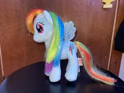 2014 Aurora My Little Pony 6 英寸 Rainbow Dash 毛绒聚酯薄膜头发(已拆封) — 第 1/4 张图片