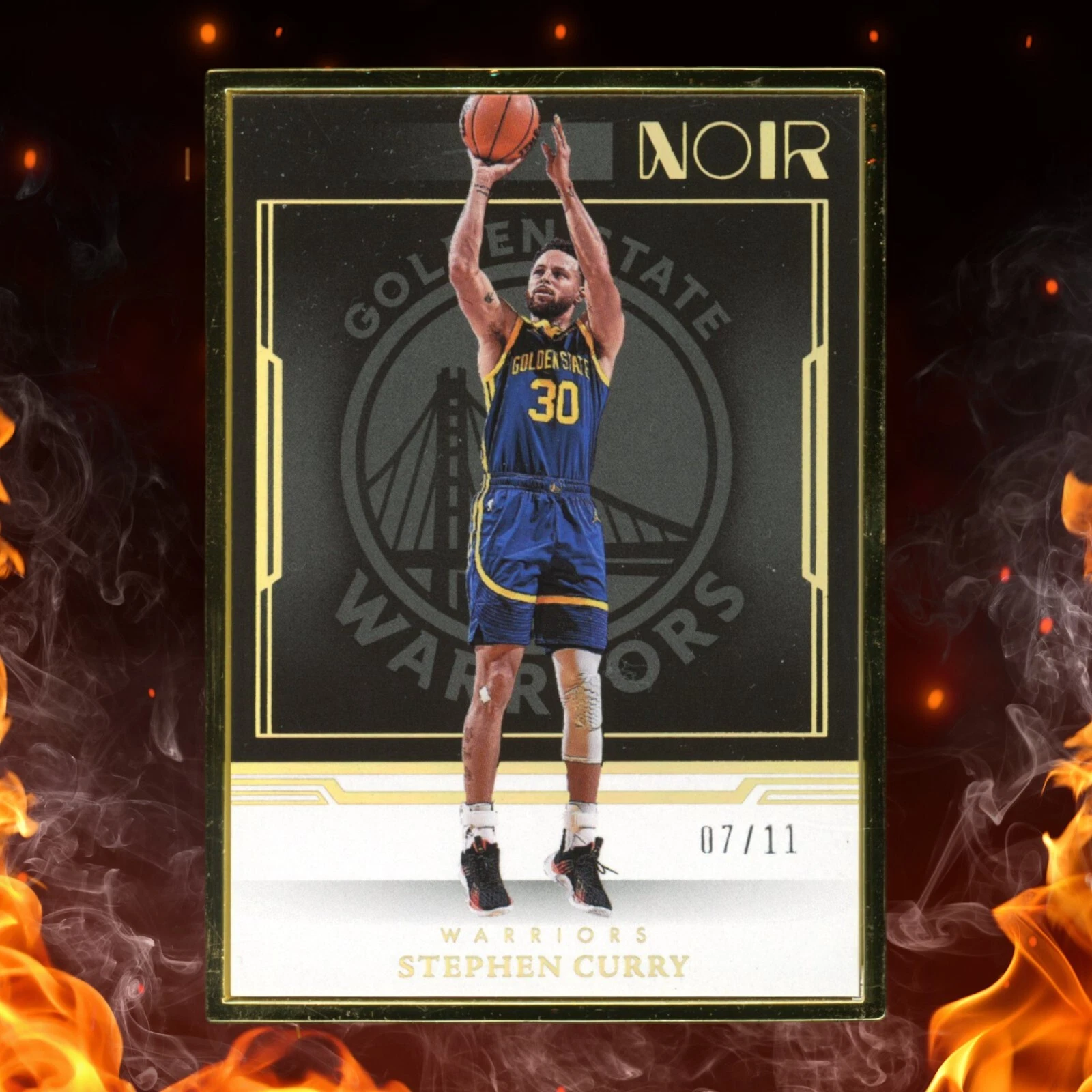 2022-23 Panini Noir STEPHEN CURRY /11 Gold Frame FOTL #218