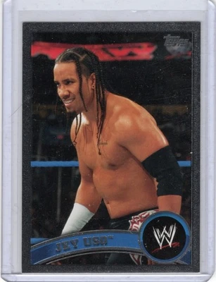 2011 TOPPS WWE BLACK "MAIN EVENT" JEY USO #12 SER #'D 837/999 - Image 1 of 2