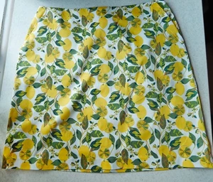 Boden Cotton Skirt With pockets   Size US 8 UK 12 Lemons print - Picture 1 of 7