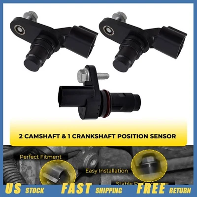 2 eixos de comando e 1 sensor de posição do virabrequim ajuste 2007-2010 PONTIAC G5 G6 SATURN SKY - Imagem 1 de 4