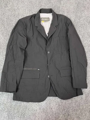Eddie Bauer Travex Voyager Travel Jacket Sport Coat Mens 44 Black Stretch Blazer - Image 1 of 4