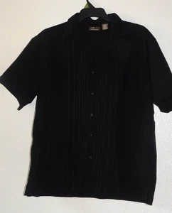 Herren Hemd Cafe Luna Schwarz Button Down XL 46 48 Kurzarm - Bild 1 von 6