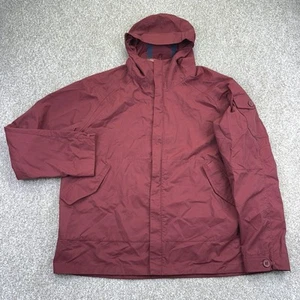 Merrell Trailhead Canvas Jacket Mens Size XL Red Hoody Long Sleeve Rain Coat  - Picture 1 of 10