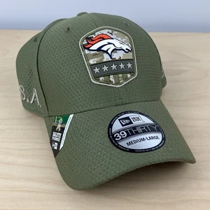 New Era Denver Broncos NFL Fitted Hat Gr. M/L Salute To Service Green Cap Logo - Bild 1 von 12