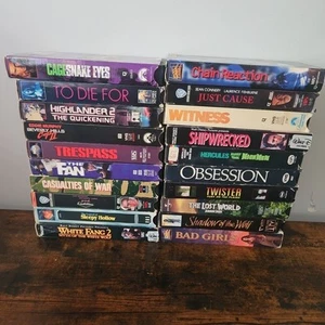VHS Lot Of 20 Action Thriller Suspense VHS Tape Bundle Look - Picture 1 of 5