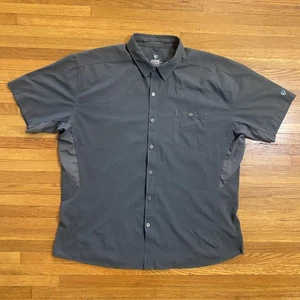 Kuhl Shirt Mens 2XL Gray Short Sleeve Button Down Performance Stretch Hiking - Picture 1 of 11