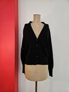SEED Heritage Knit Cardigan Pullover Black 4% Cashmere Wool Blend Size XXL - Picture 1 of 12