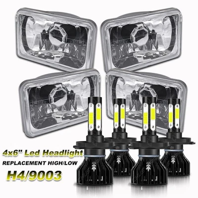 Faros LED H4 bombillas de haz alto/bajo 6000K 4x6"" para Isuzu NQR NPR NPR-HD FTR 4 piezas Foto 1 de 4