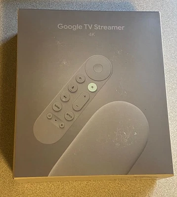 Google TV Streamer 4K Hazel w/Voice Remote 32GB New GA05802-US 810037291322 - Image 1 of 2